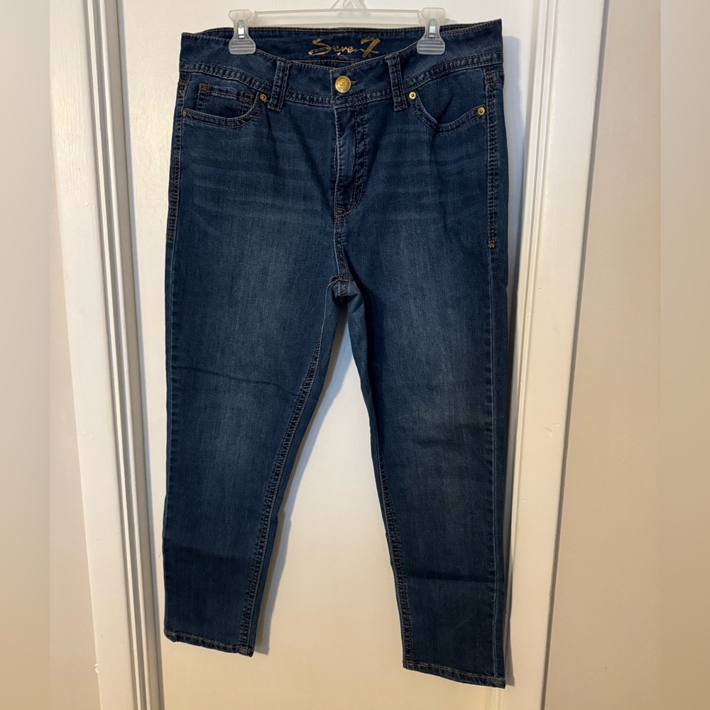 Seven7 jeans Starlette mid rise skinny crop jeans size 18